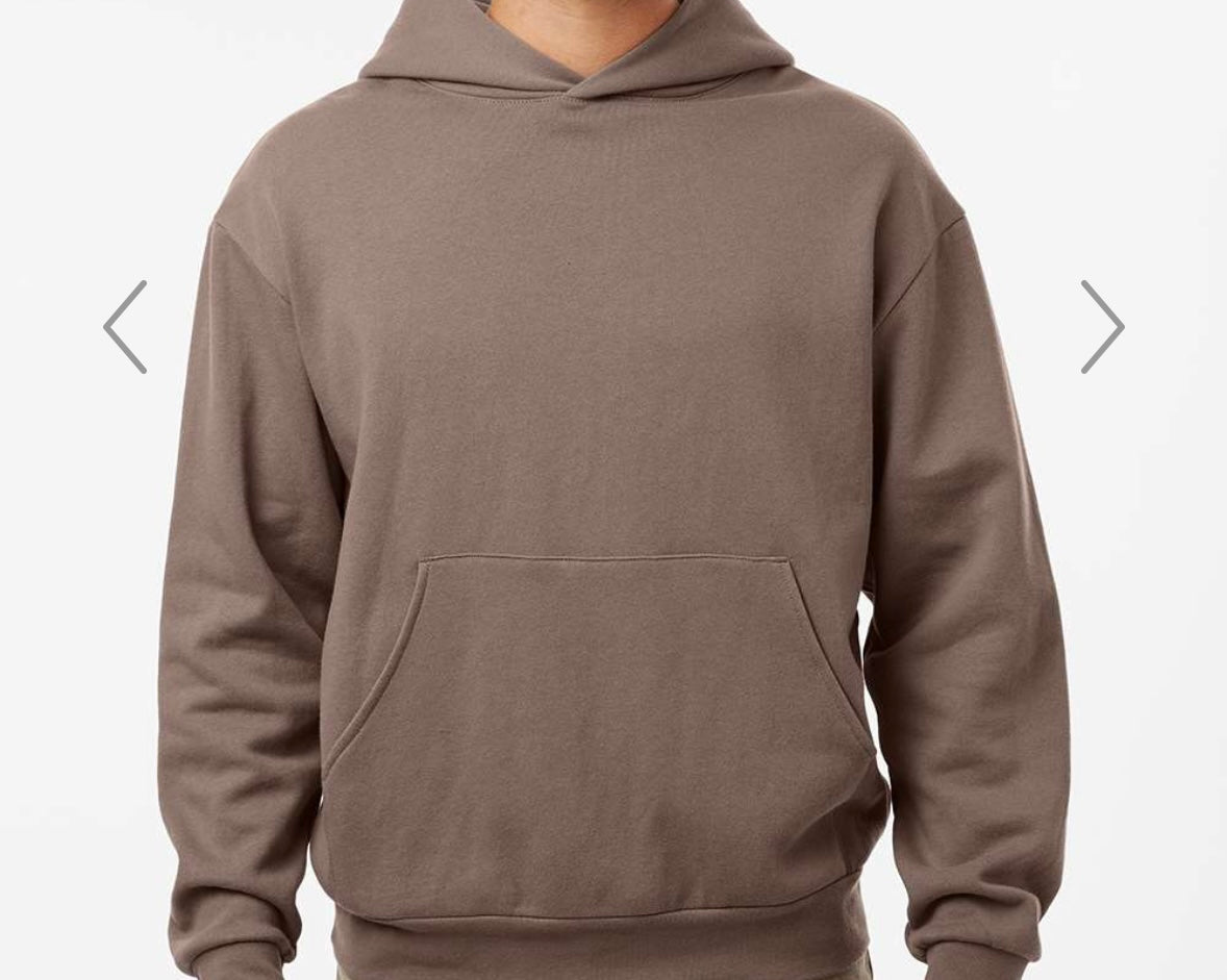 Man in White Mid-Weight Hoodie