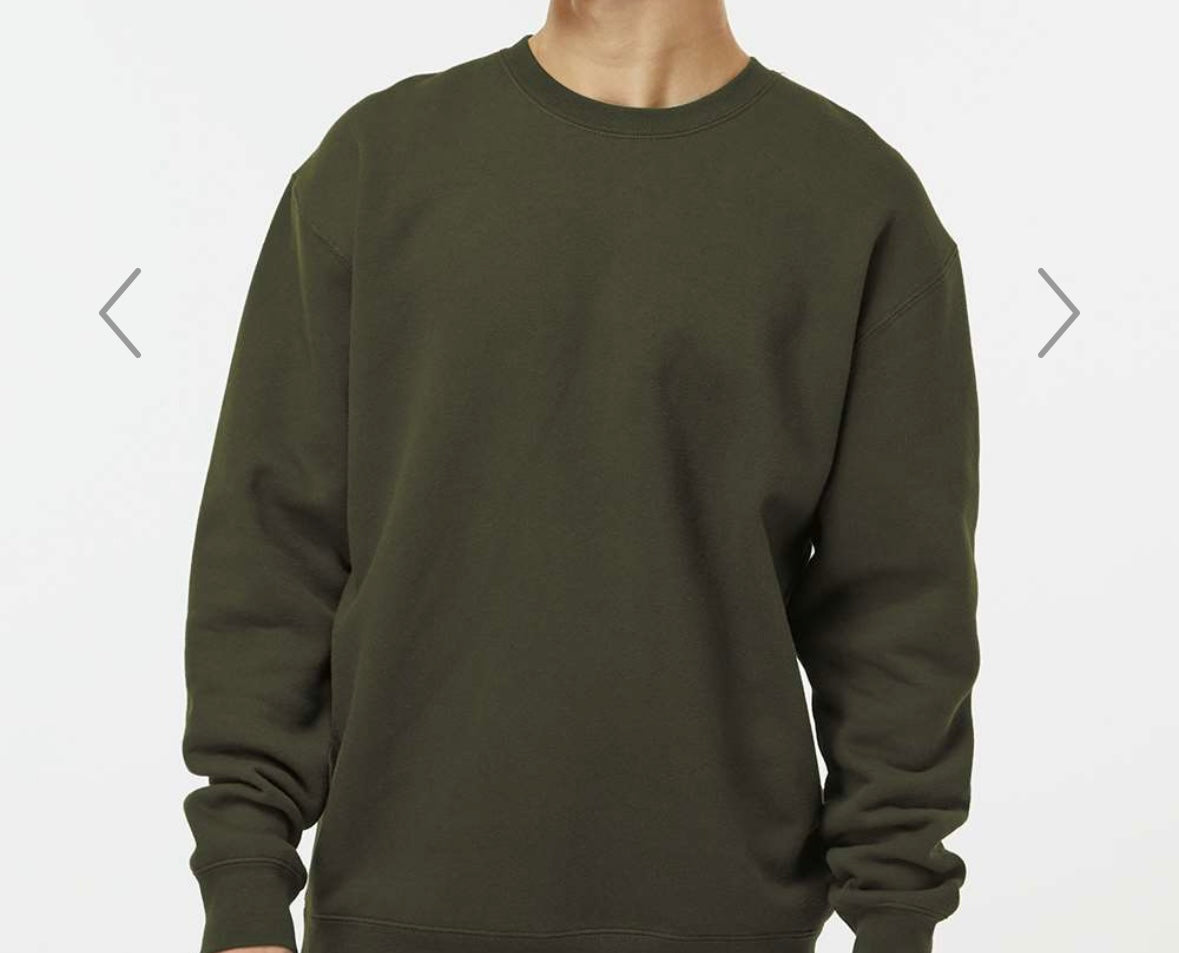 Man in White Heavy Weight Crewneck