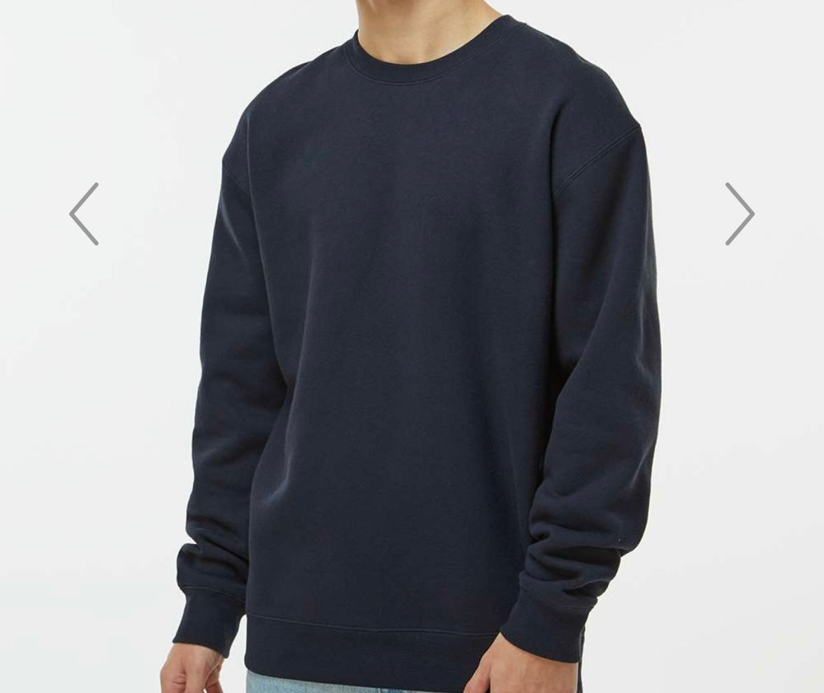 Man in White Heavy Weight Crewneck