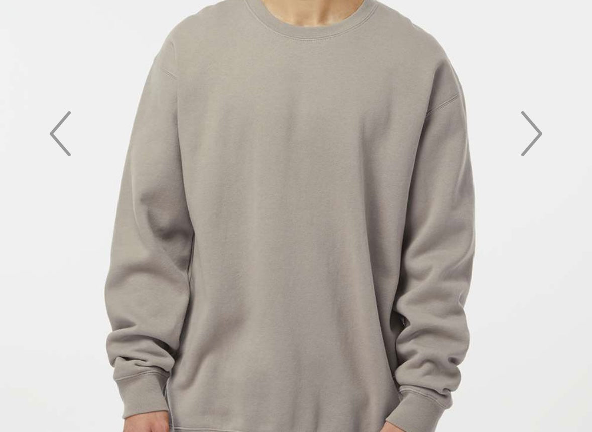 Man in White Heavy Weight Crewneck