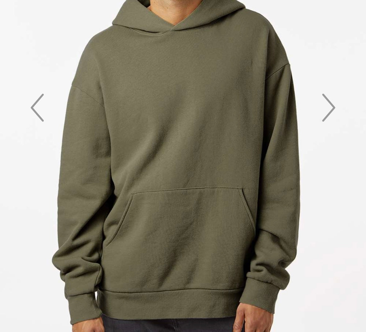 Man in White Mid-Weight Hoodie