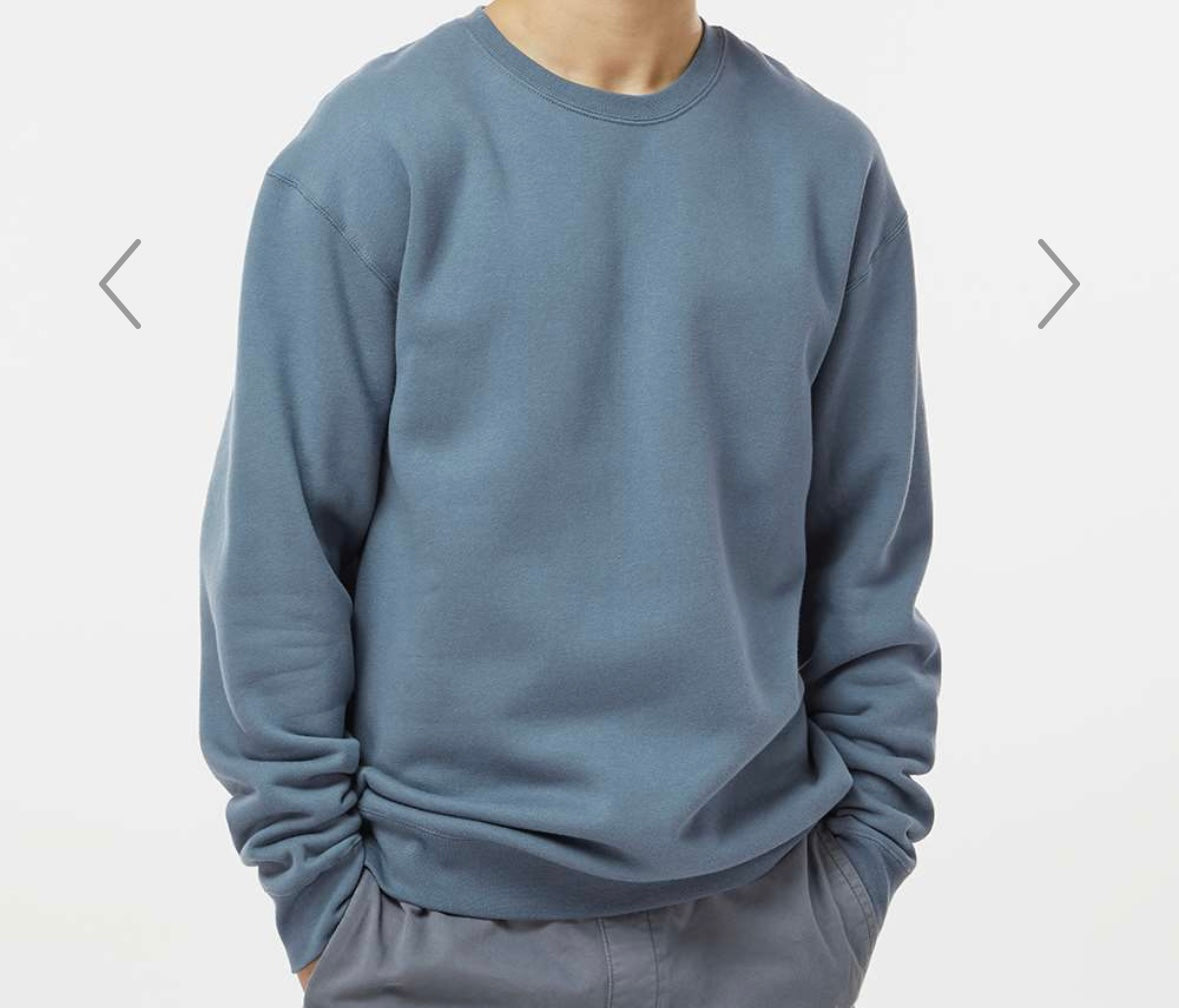 Man in White Heavy Weight Crewneck