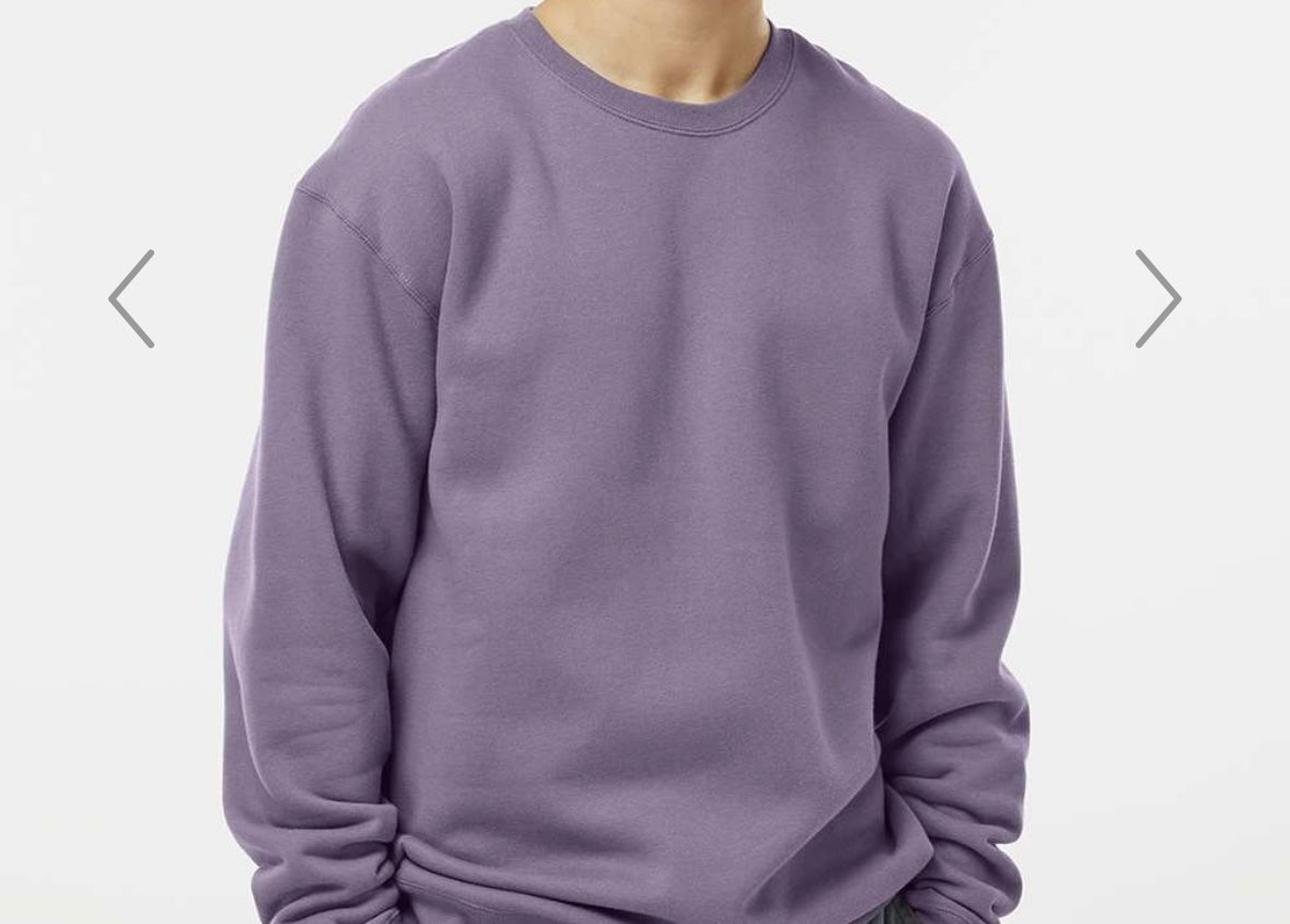 Man in White Heavy Weight Crewneck