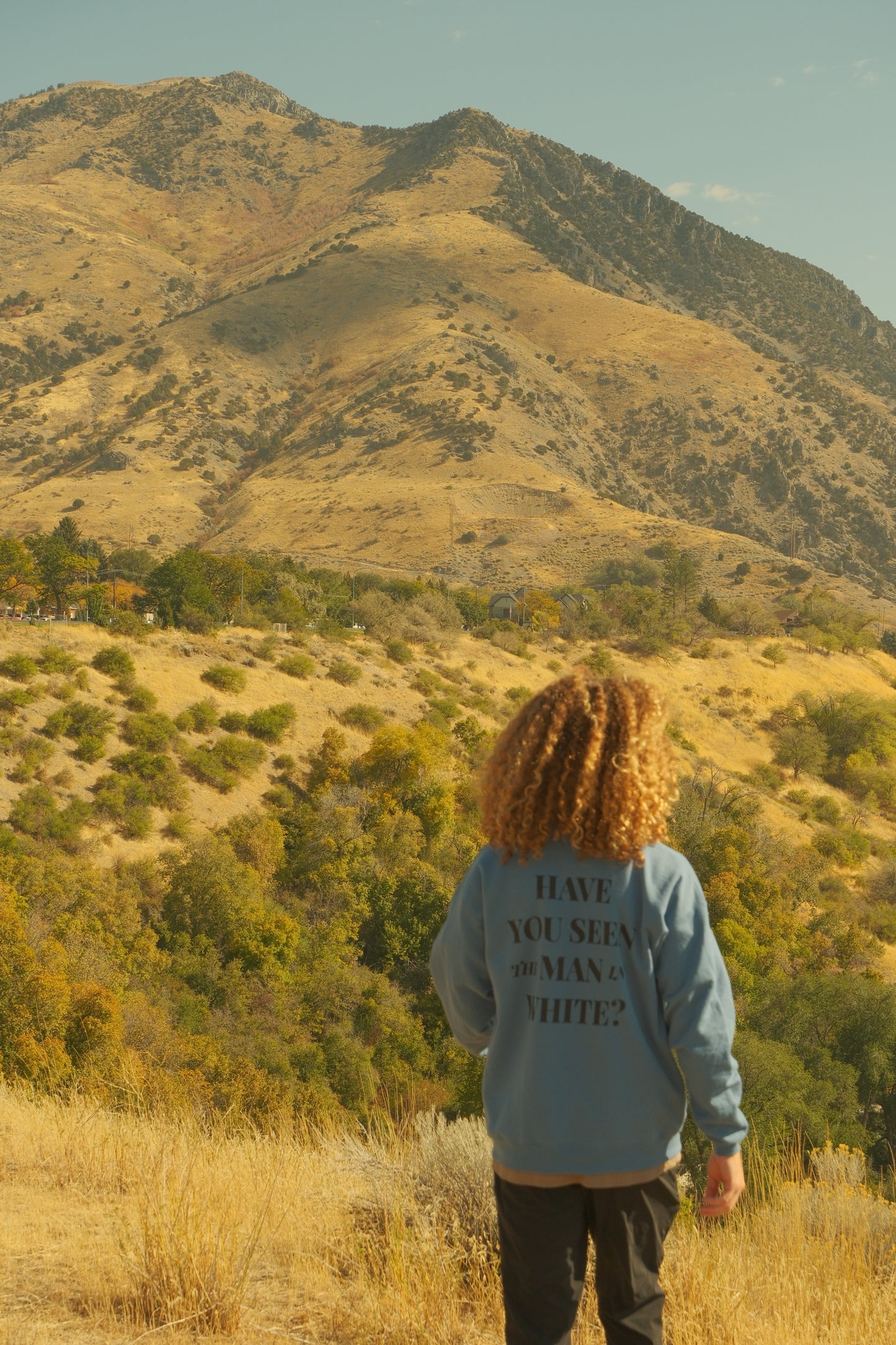 Man in White Heavy Weight Crewneck