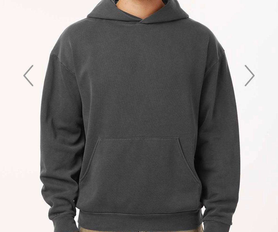 Man in White Mid-Weight Hoodie