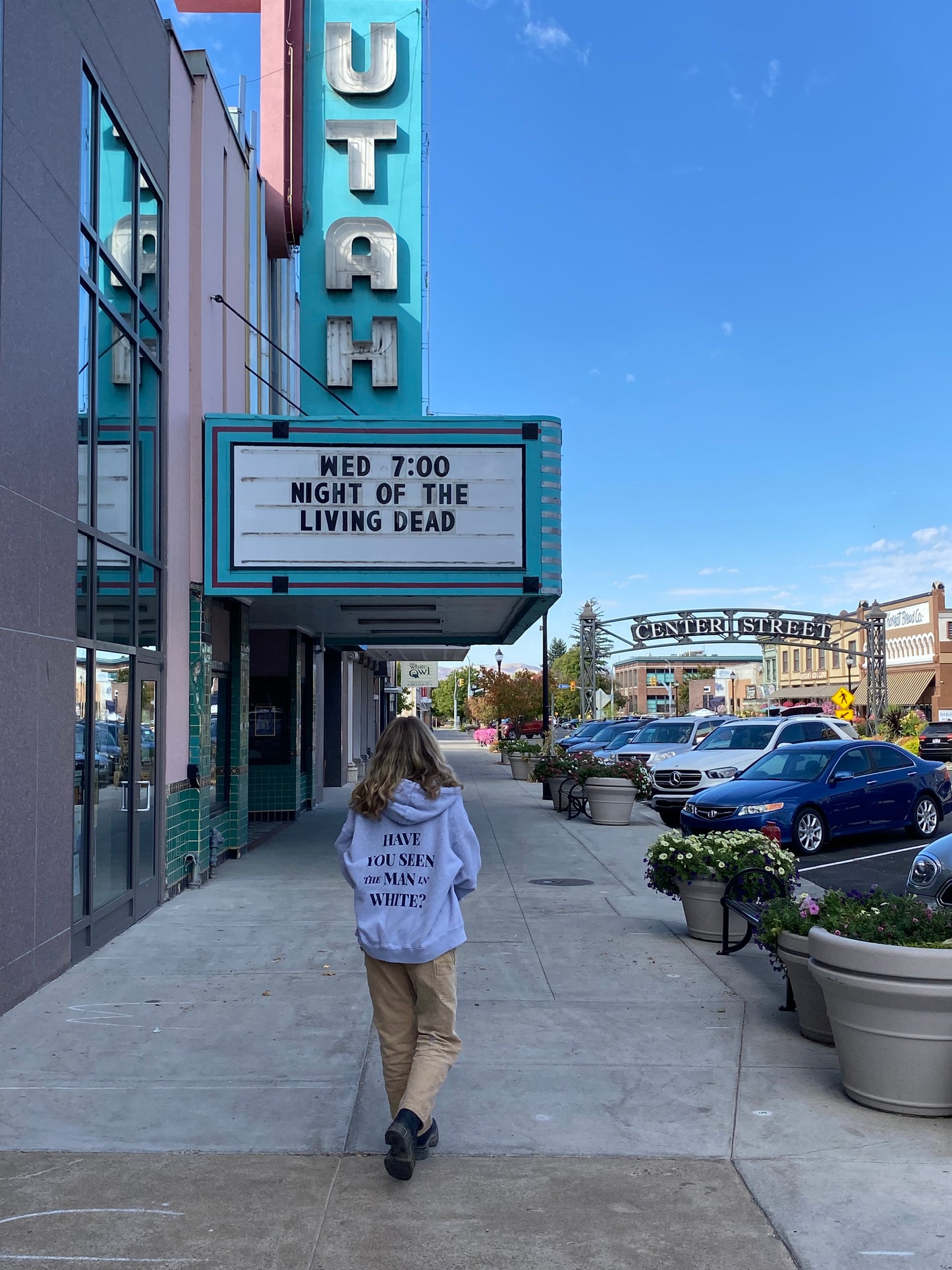 Man in White Mid-Weight Hoodie