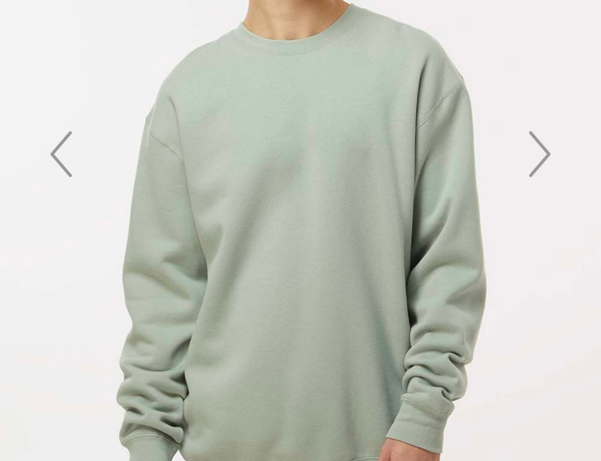 Man in White Heavy Weight Crewneck