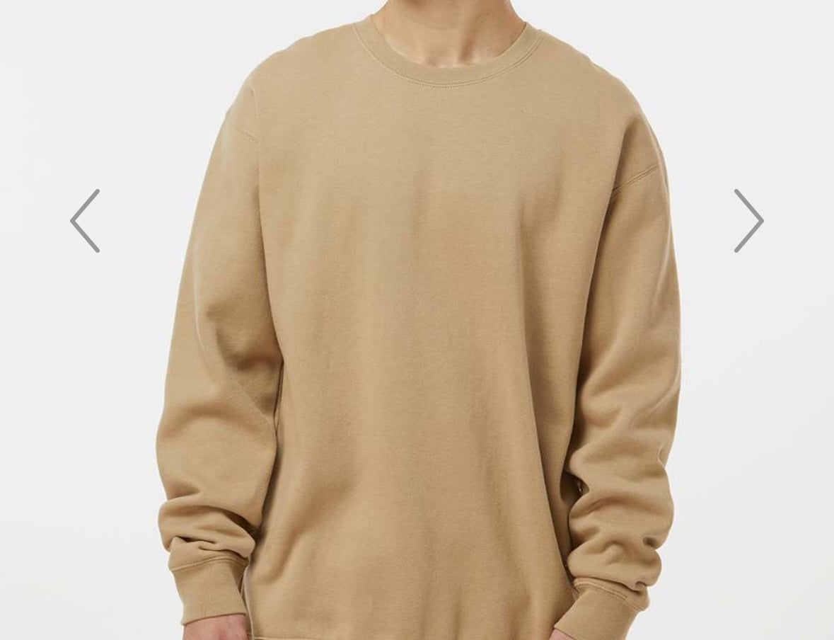 Man in White Heavy Weight Crewneck