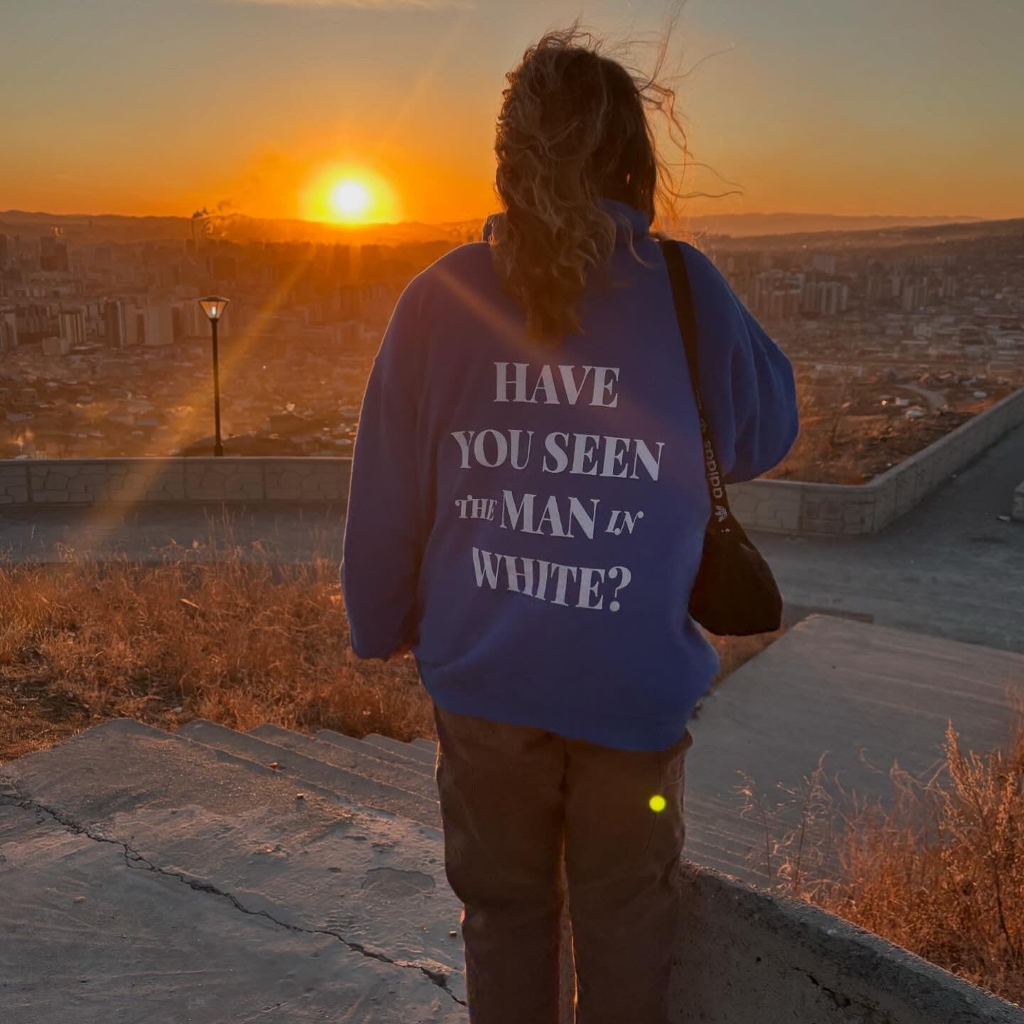 Man in White Heavy Weight Crewneck