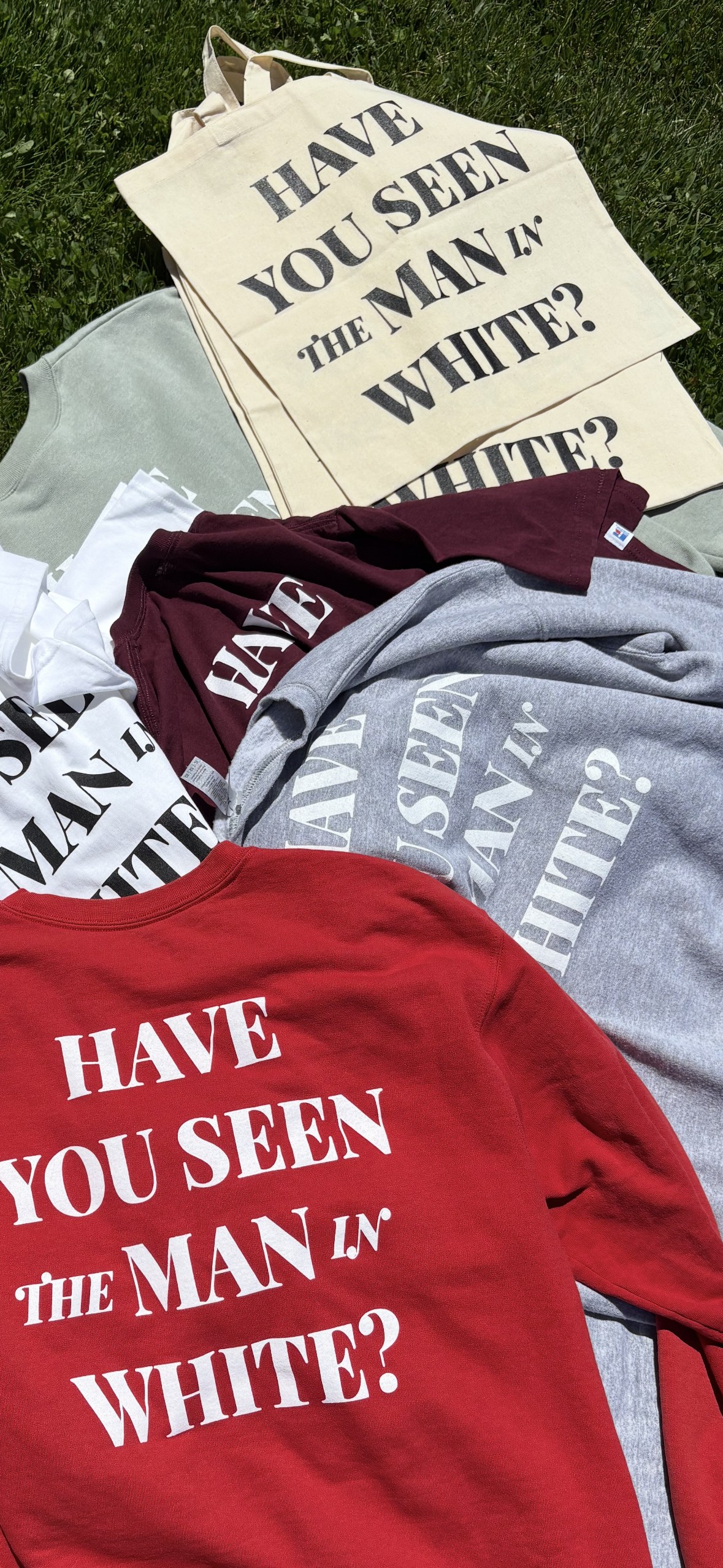 Man in White Heavy Weight Crewneck