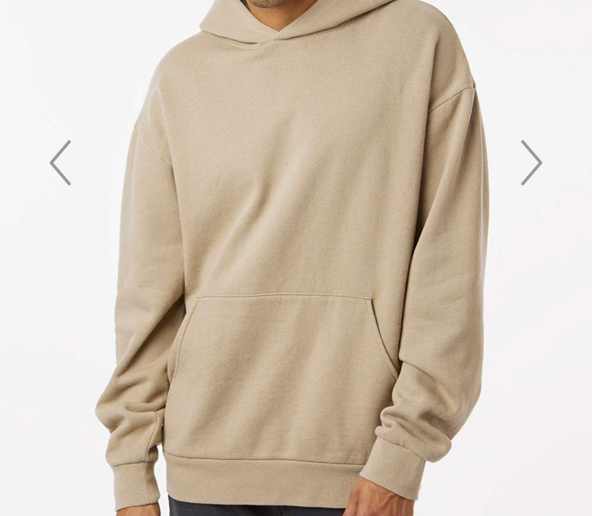 Man in White Mid-Weight Hoodie