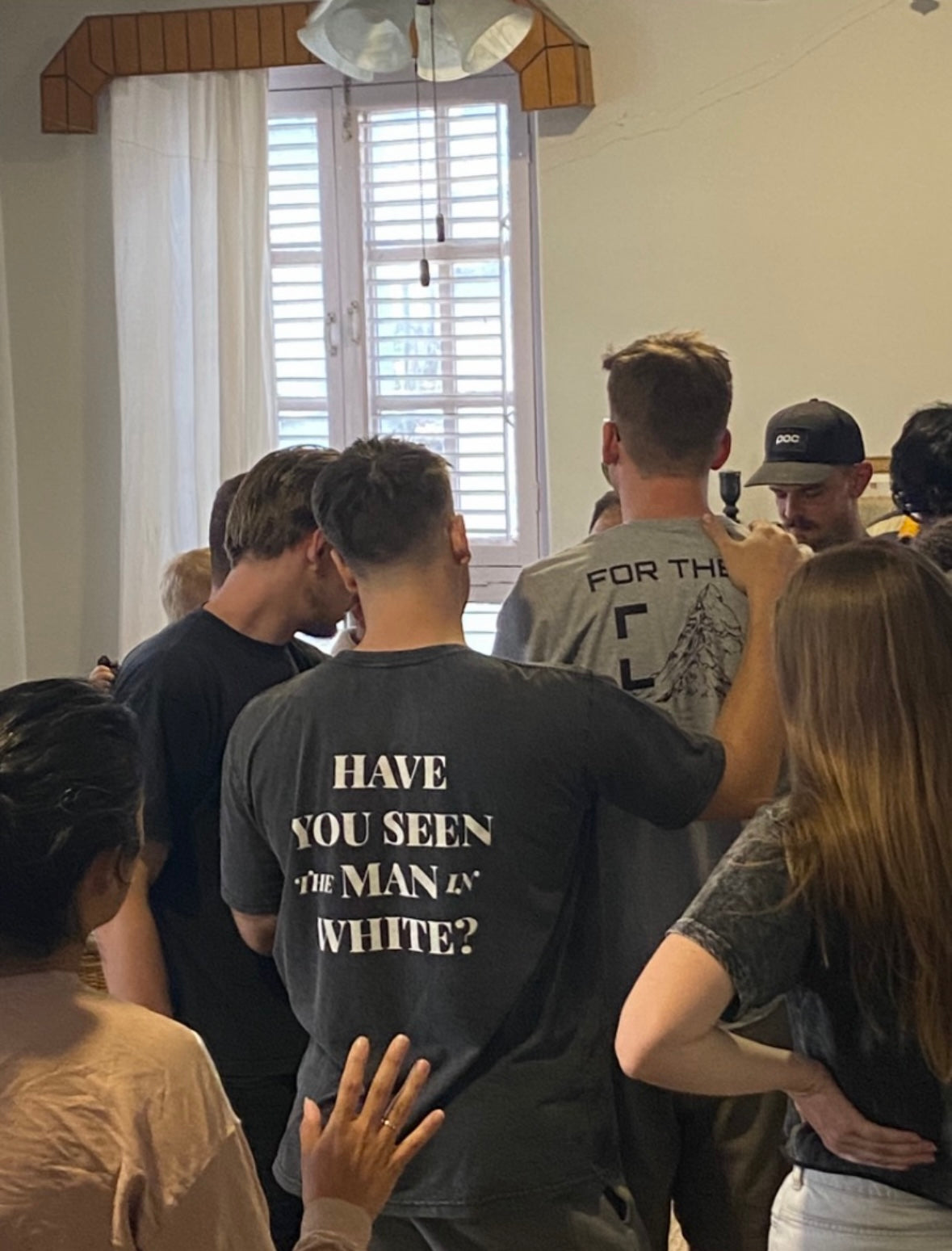 Hanes Man in White T-Shirt - 4 Languages