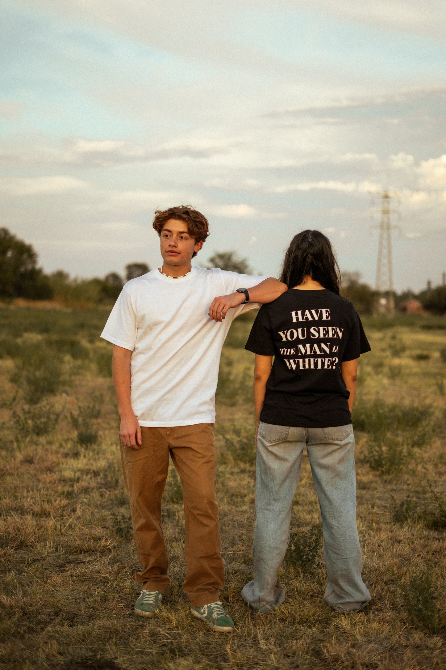 Hanes Man in White T-Shirt - 4 Languages