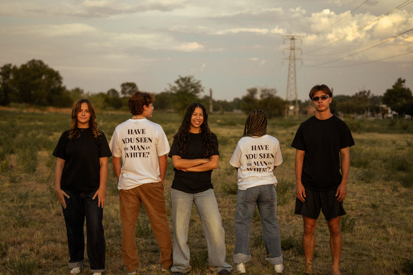 Hanes Man in White T-Shirt - 4 Languages